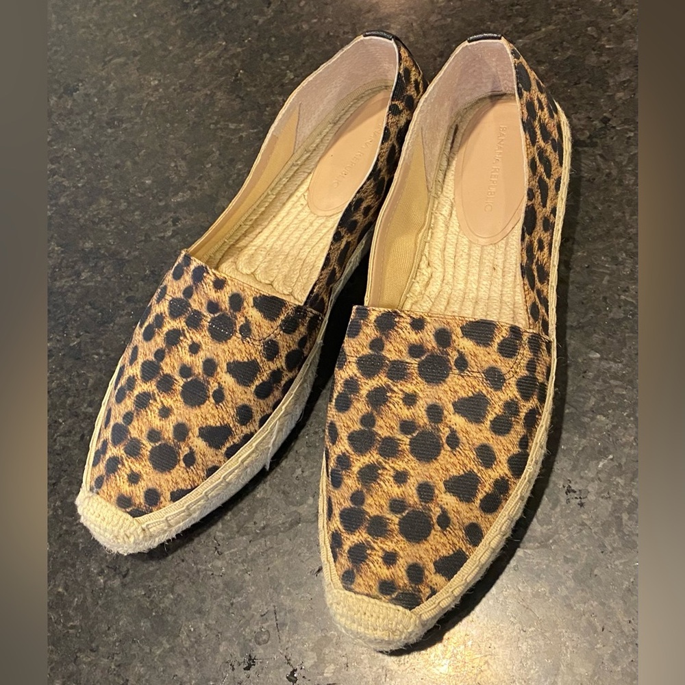 Banana Republic leopard fabric espadrilles